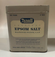 Vintage Rexall Epsom Salt Metal Tin - Dallas Drinking Society