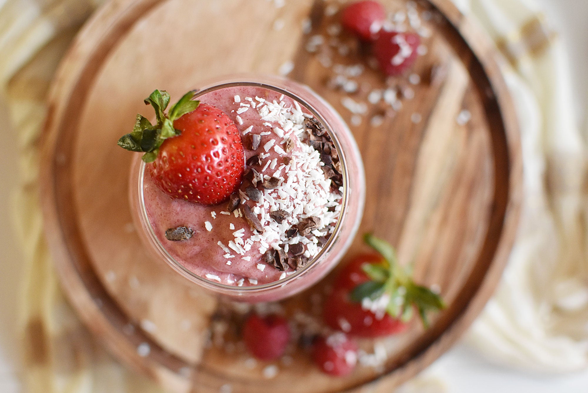 Raspberry-Coconut-Chocolate Protein Parfait