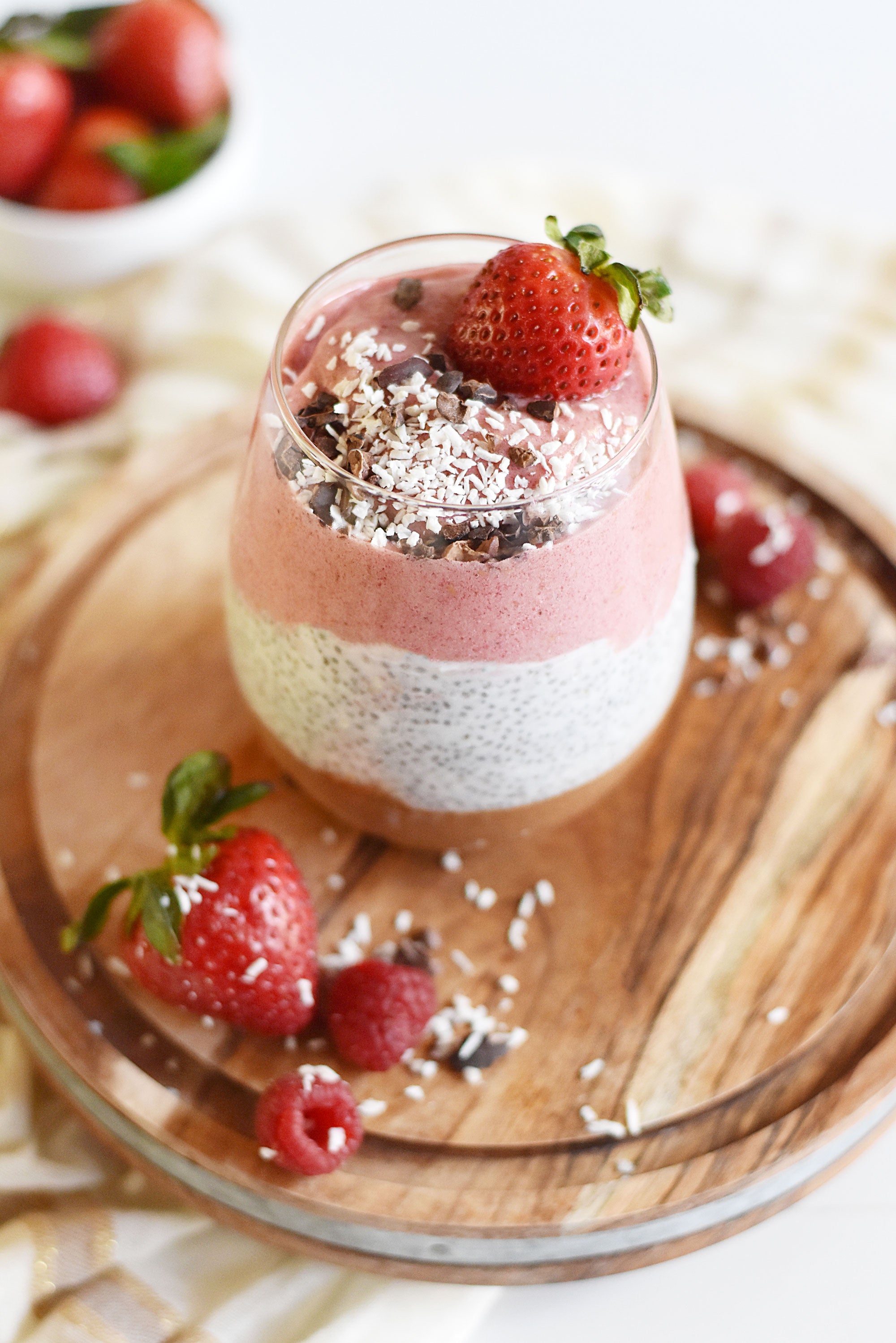 Raspberry-Coconut-Chocolate Protein Parfait