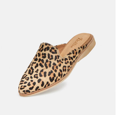 Madison Mule -Camel Leopard Pony Shoes Rollie   