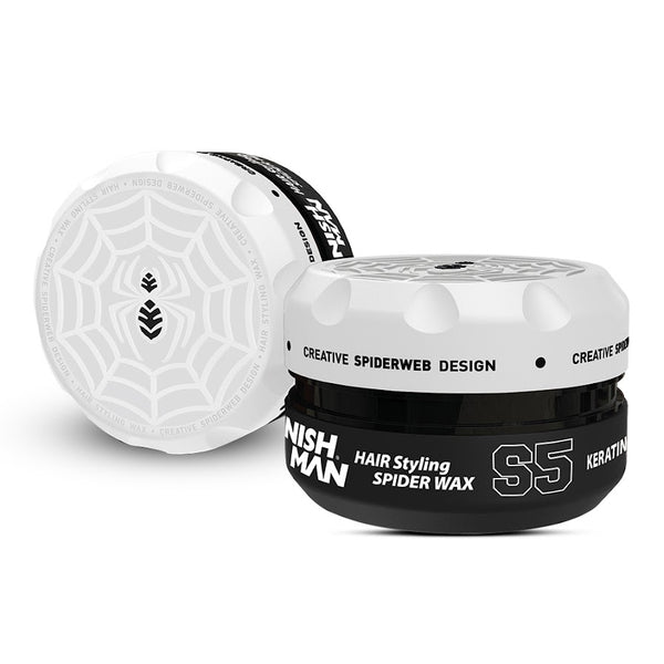 NISHMAN STYLING SPIDER WAX S1 BLACK 6 STUKS+ Styling Comb