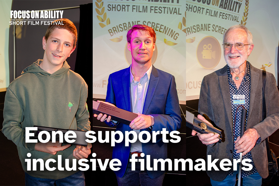 Feature image showing three recipients of Eone timepieces at Focus On Ability events across September 2023. Left: Mitchell Wilkes. Centre: Cale Buzza. Right: Pete Vance