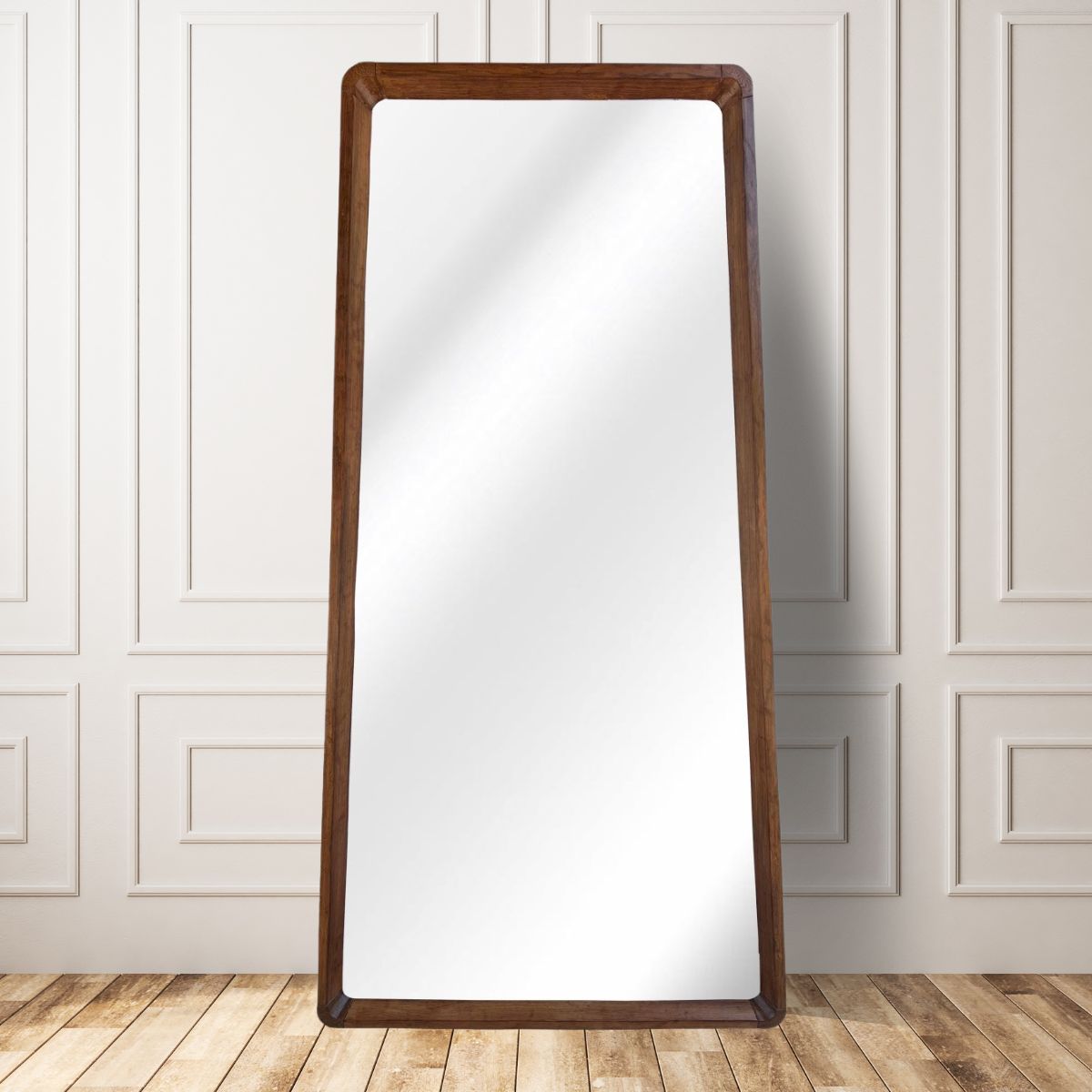 Image of Delonge Wooden Mid-Century Floor Mirror  