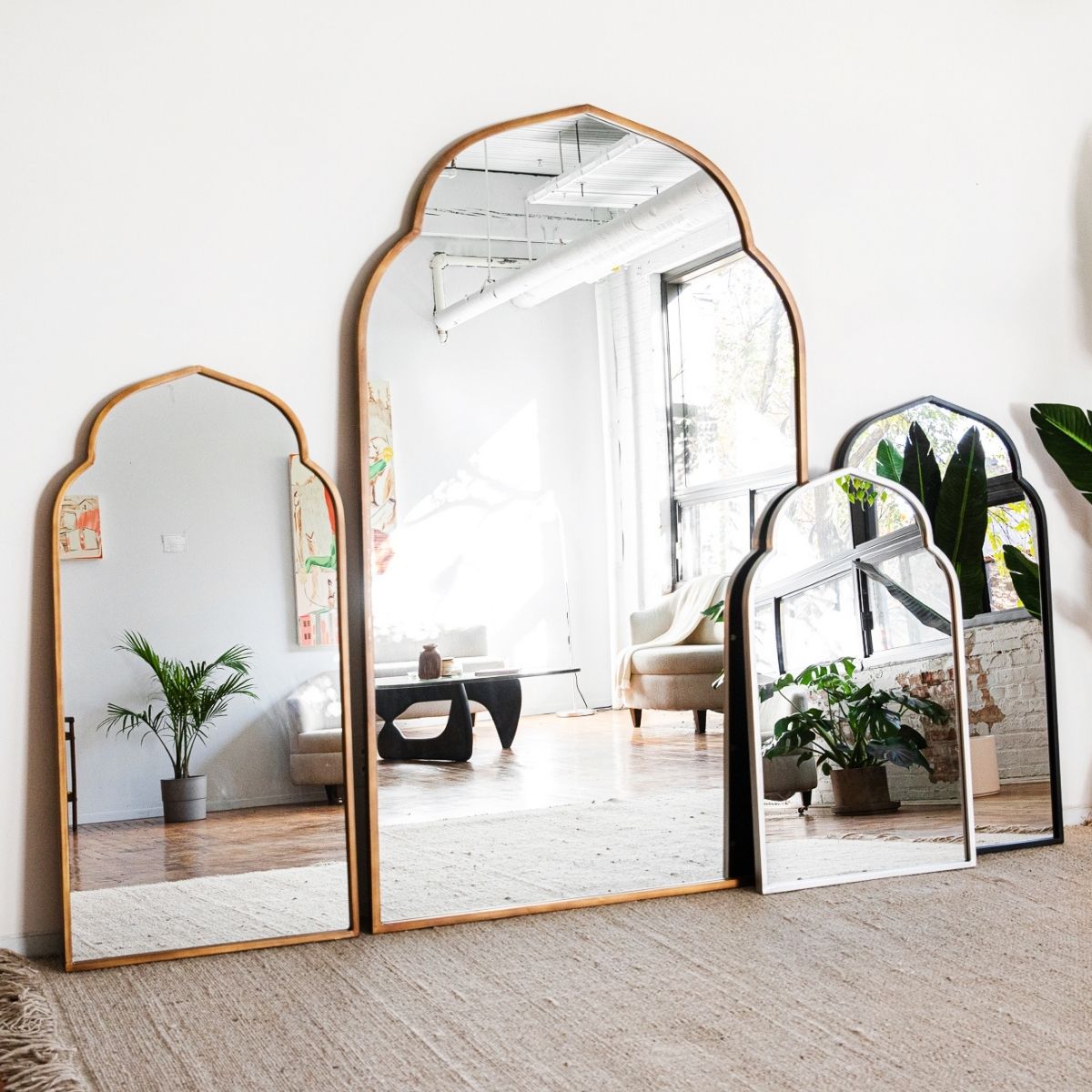 Marco Moroccan Gold Arch Decorative Wall Mirror