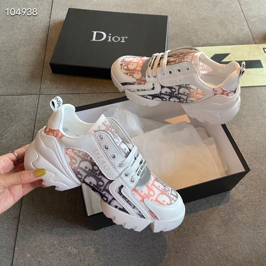 DIOR Couple shoes lace up low top shoes