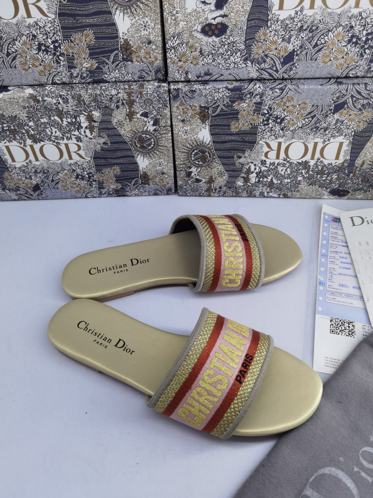 DIOR Popular Summer Women's Flats Men Slipper Sandals Shoes