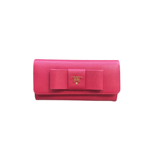 Prada Saffiano Leather Bow Wallet - The Palm Beach Trunk Designer