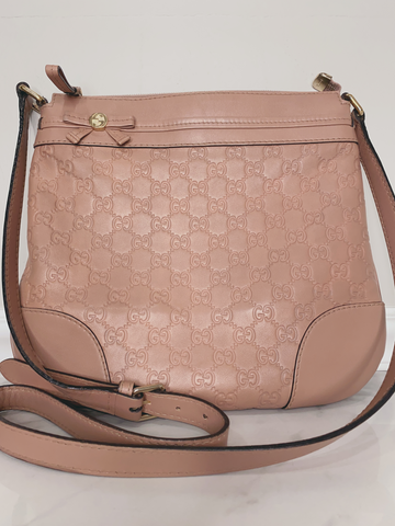 Gucci Shima Leather Cross Body Bag in Pink-Beige - The Palm Beach Trunk  Designer Resale and Luxury Consignment