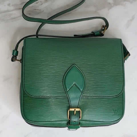 Louis Vuitton Borneo Green Epi Leather Name Tag FRANCE 🍁