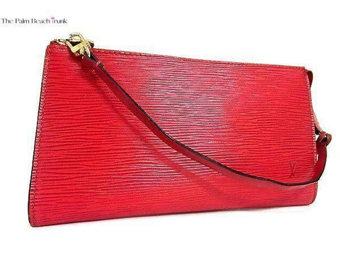 Louis Vuitton Castilian Red Epi Leather Pochette - The Palm Beach Trunk  Designer Resale and Luxury Consignment