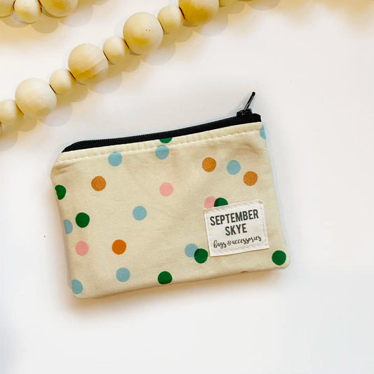 Linen Stripe Mini Coin Purse