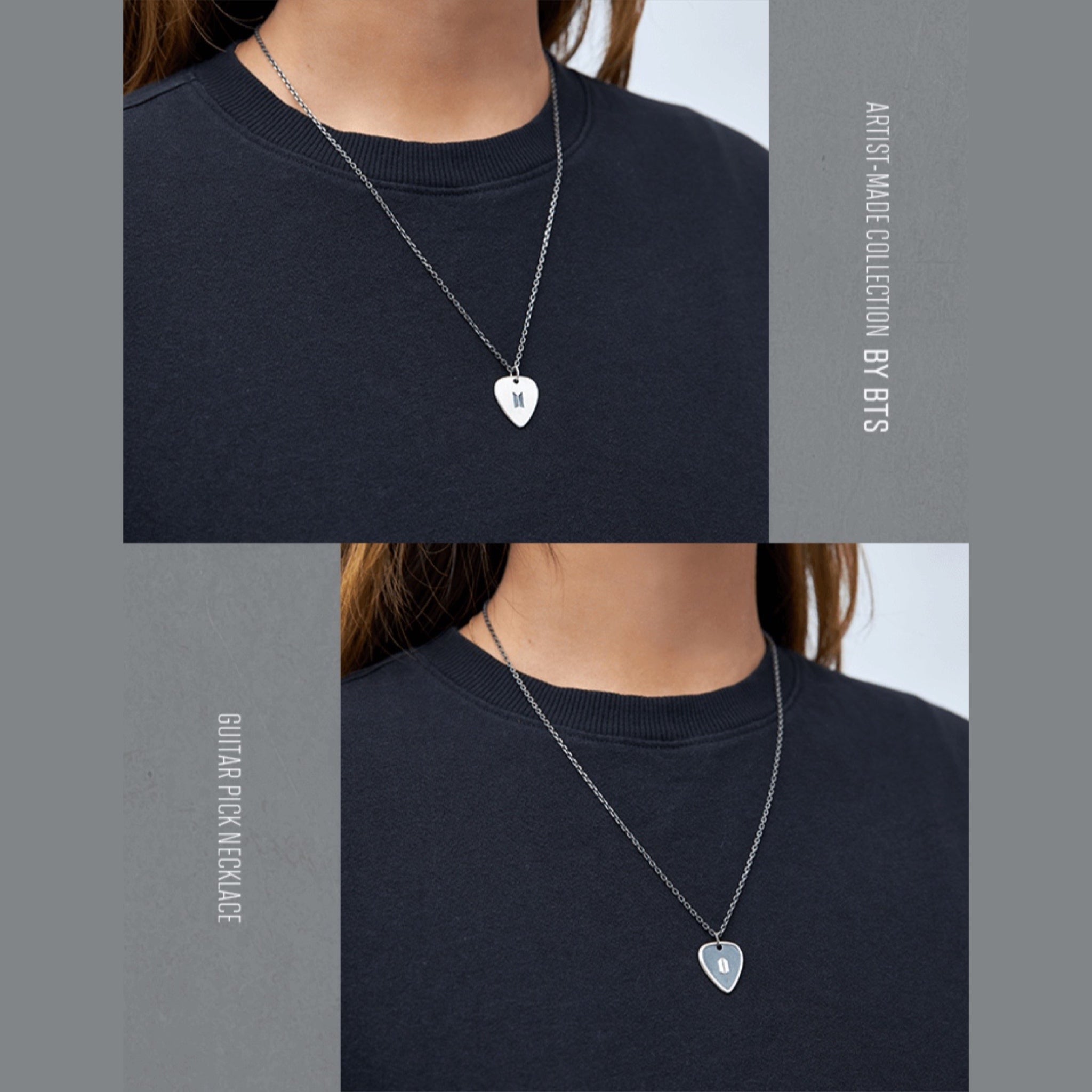 SUGA] GUITAR PICK NECKLACE (BK) ネックレス | viventre.com.br