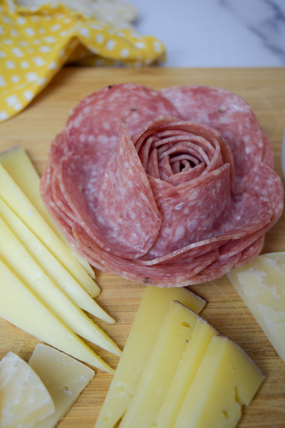 salami rose and cheese