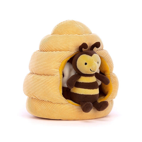 HY1286 Capsule toy Toys Cabin Wood carving honey bee bear complete set