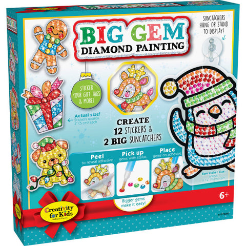 12 crea Big Gem Diamond Painting Sticker Kit Art Craft Girls Boys