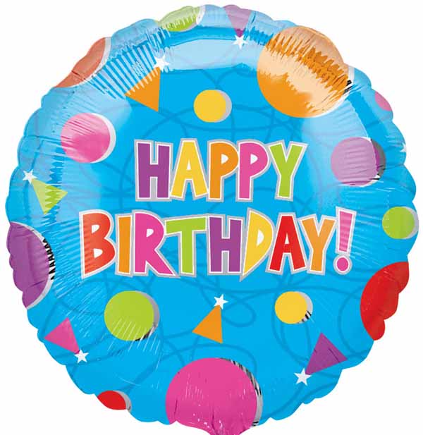Happy Birthday Blue Balloon 17"