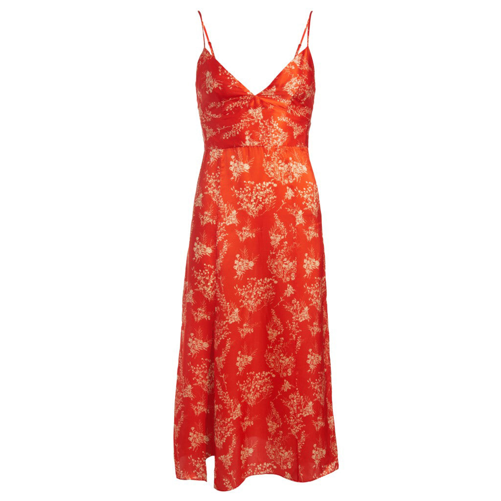 Apero Dress With Slit Coral