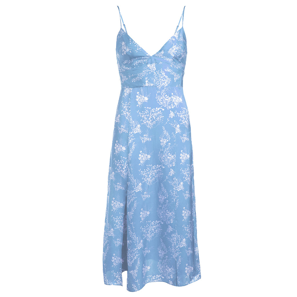Apero Dress With Slit Blue Sky