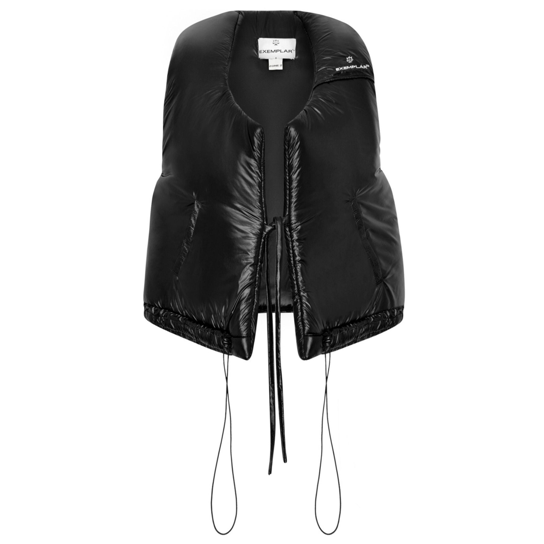 Black Nylon Puffer Gilet