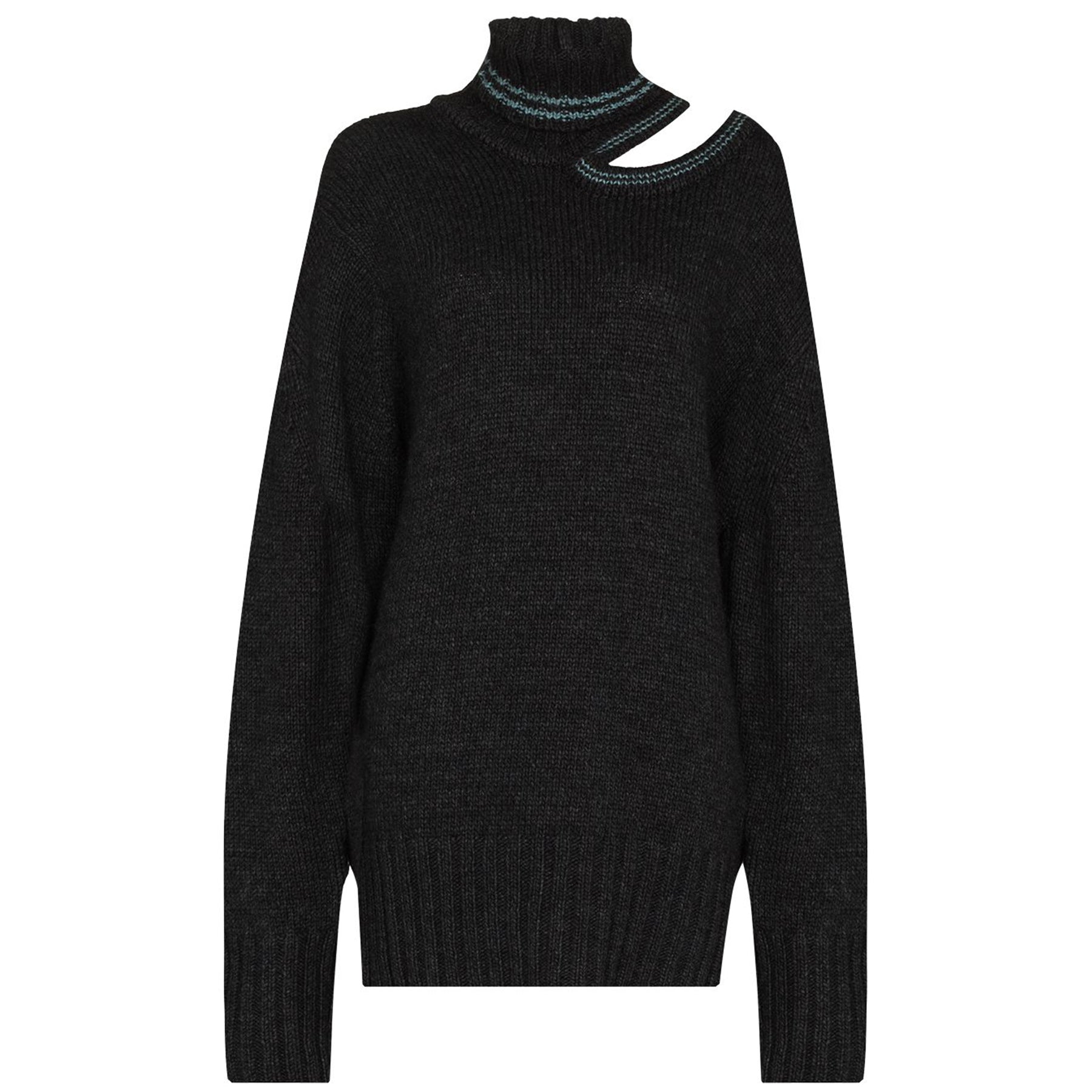 Cut-Out Roll-Neck Oversized Jumper