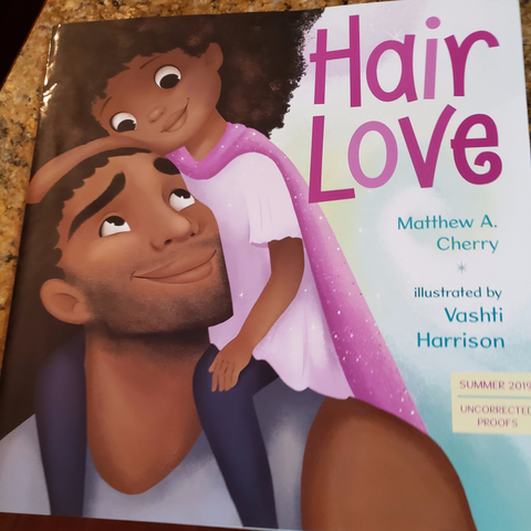 Hair Love by Matthew Cherry, a diverse Key Stage 1 book which teaches self acceptance and self love