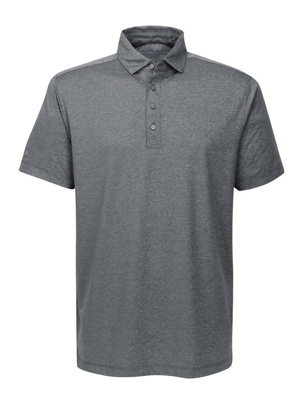 Matte Grey Men's Captain Charcoal Heather Solid Golf Polo - Haus of Grey