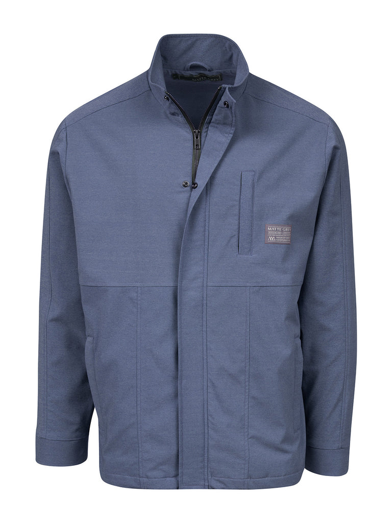 Matte Grey Men's Trekker Badge Jacket in Stone - Haus of Grey