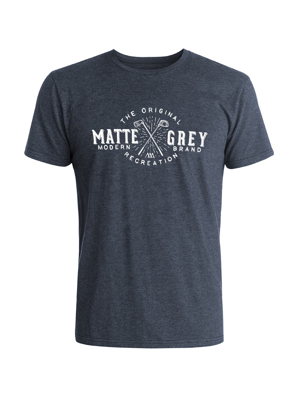 Matte Grey Men's Deus Navy Heather Graphic Tee Shirt - Haus of Grey
