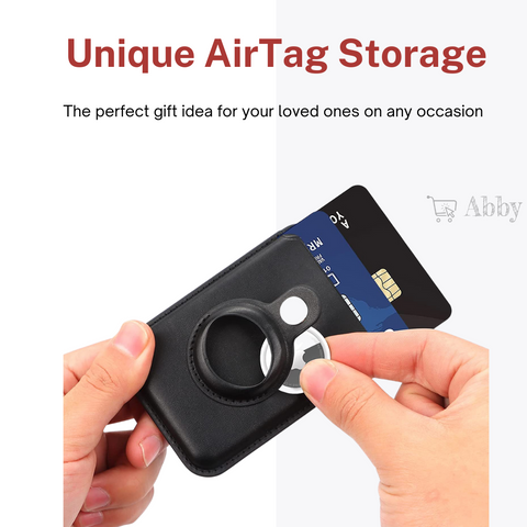 Slim Minimalist AirTag Wallet with Removable Airtag holder