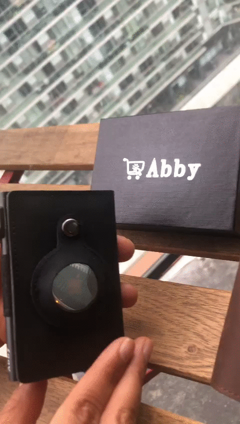 Abby's™ Anti-Lost Slim Leather AirTag Wallet with Apple AirTag Holder Case - RFID Protection