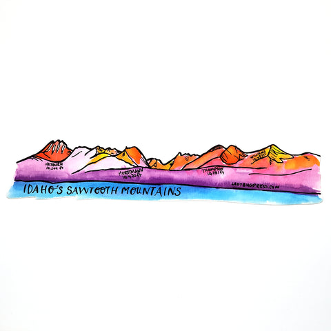 Stanley Idaho Watercolor Sticker