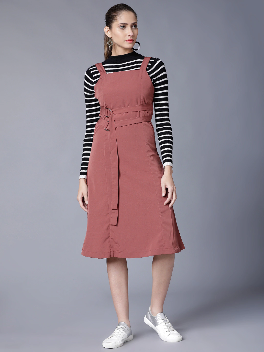 pink pinafore dress womens