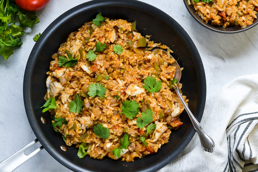 monkfish with rice