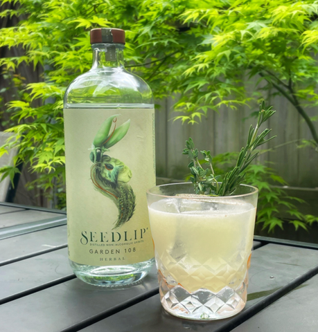 Seedlip Garden 108 with thyme margarita