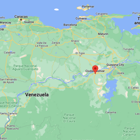 map of cuidad bolivar, venezuela, birthplace of Angostura bitters