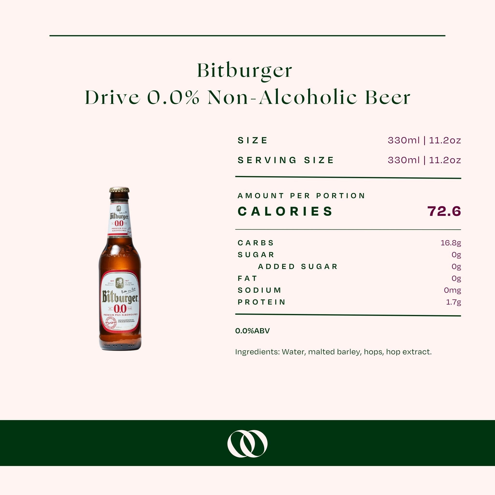 Bitburger Drive 0.0% - Non-Alcoholic Beer - 6 pack