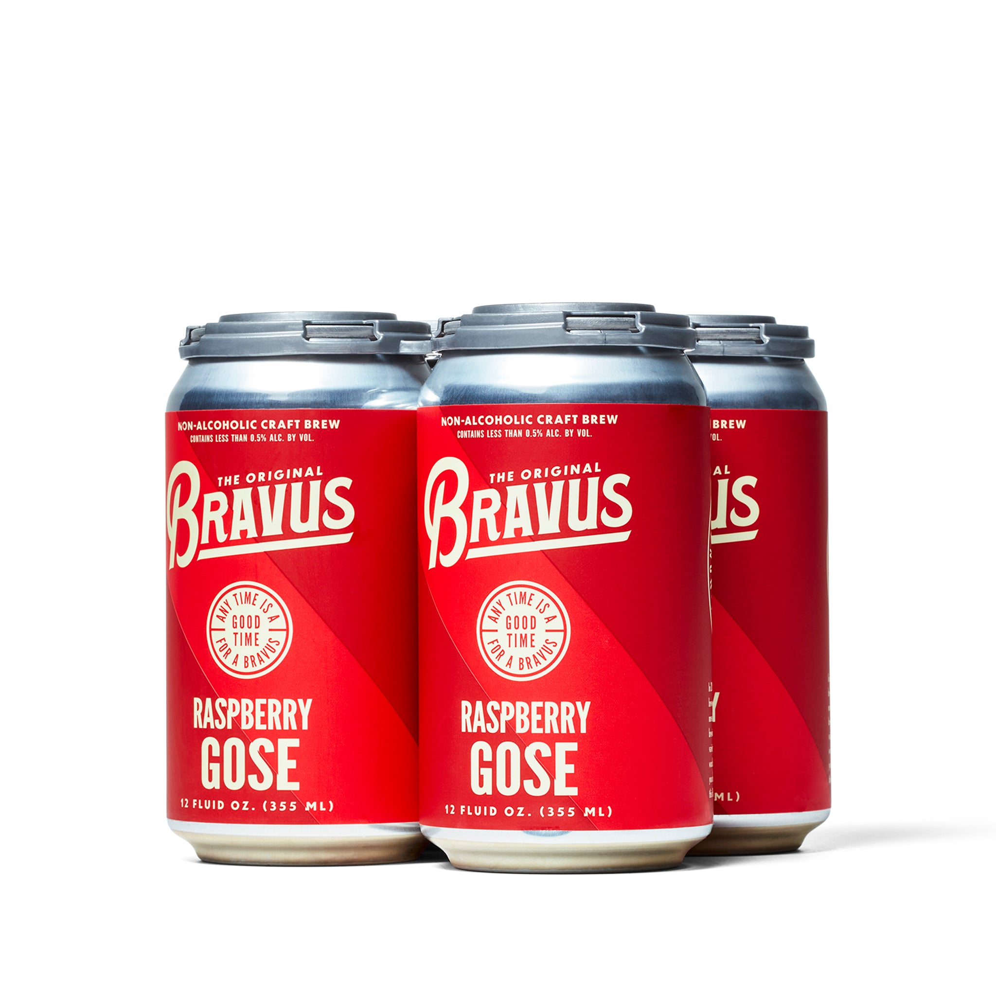 Bravus Brewing - Raspberry Gose Non-Alcoholic Beer 4-pack