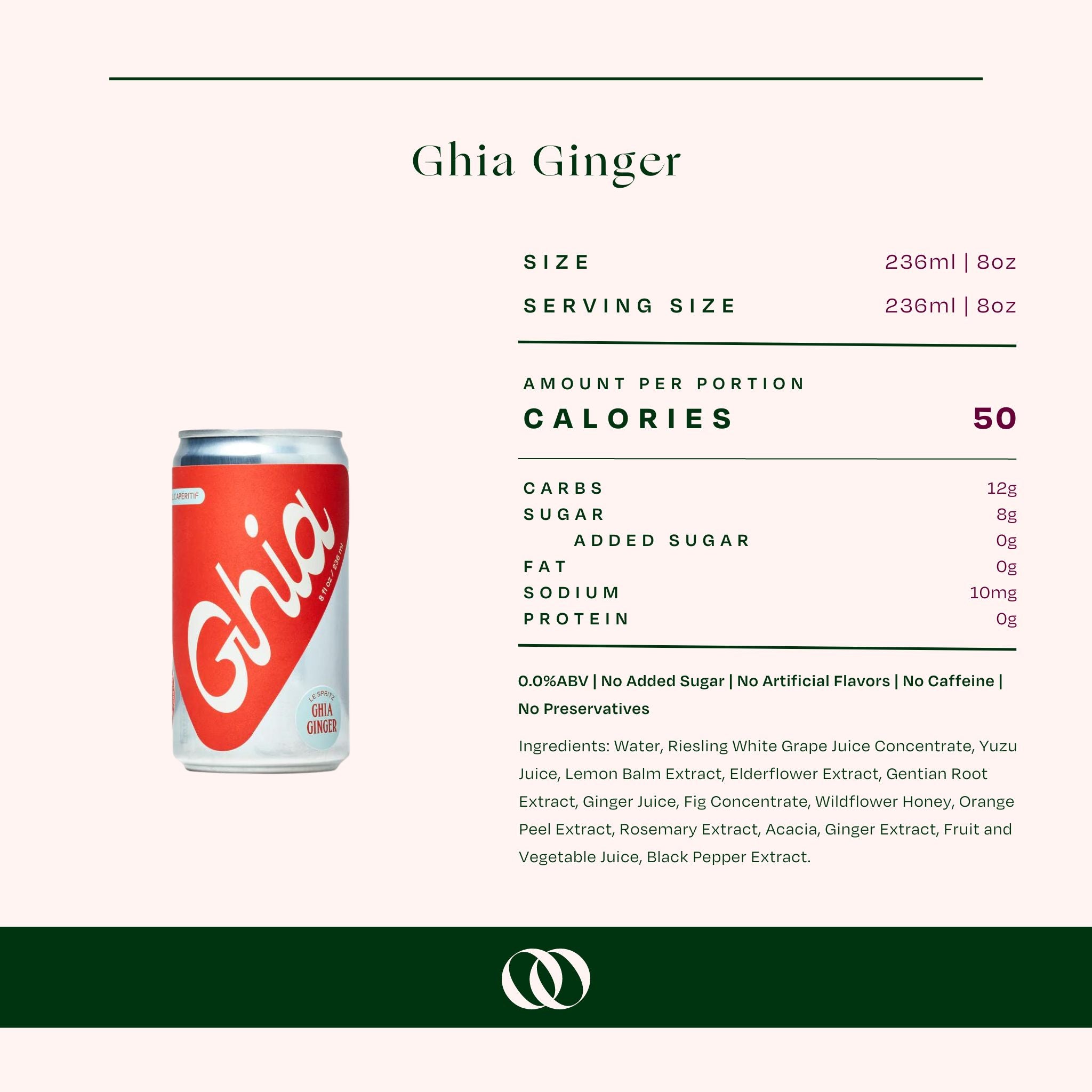 Ghia - Non-Alcoholic Ginger Le Spritz - Single Can