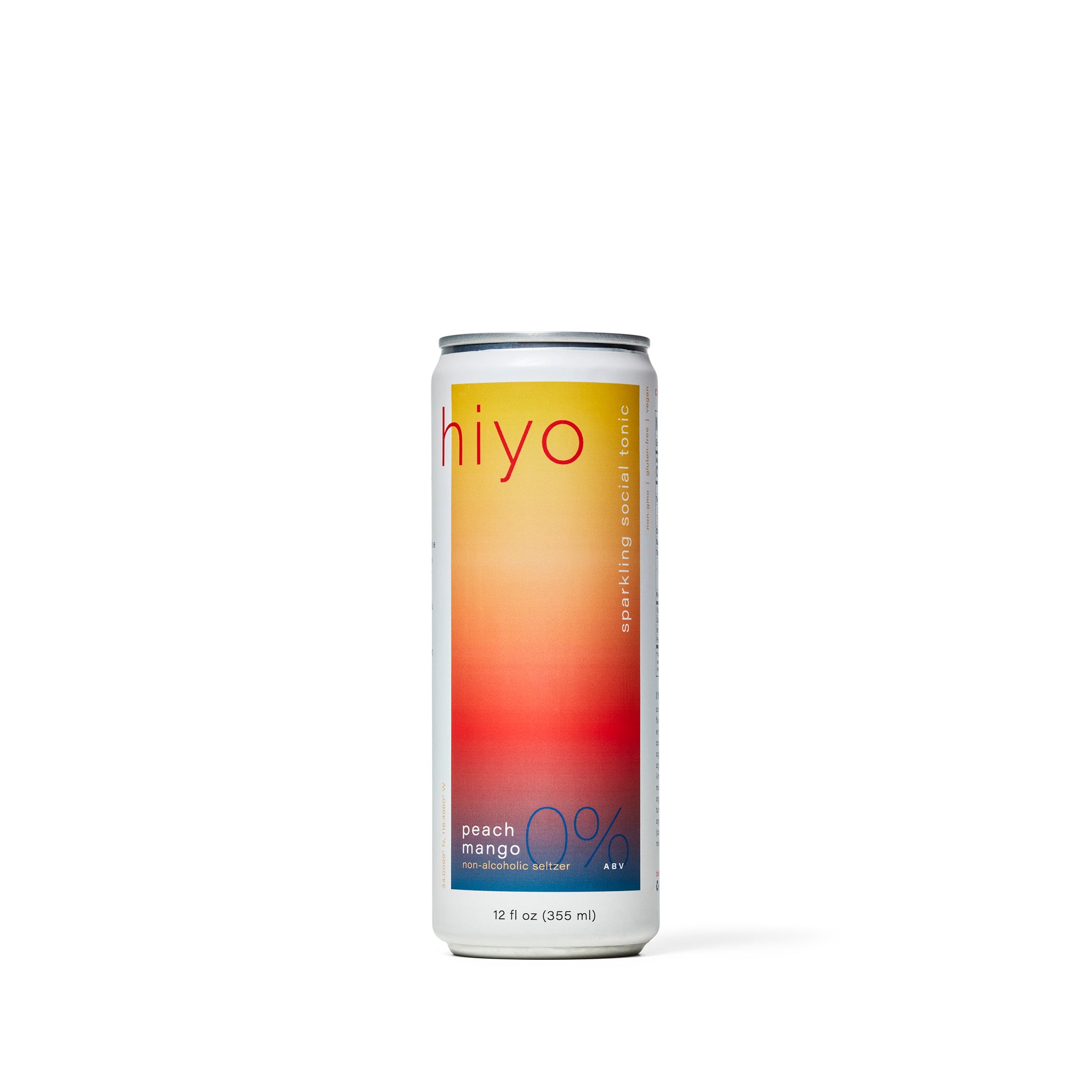 Hiyo Peach Mango Non-Alcoholic Sparkling Social Tonic (Single Can)