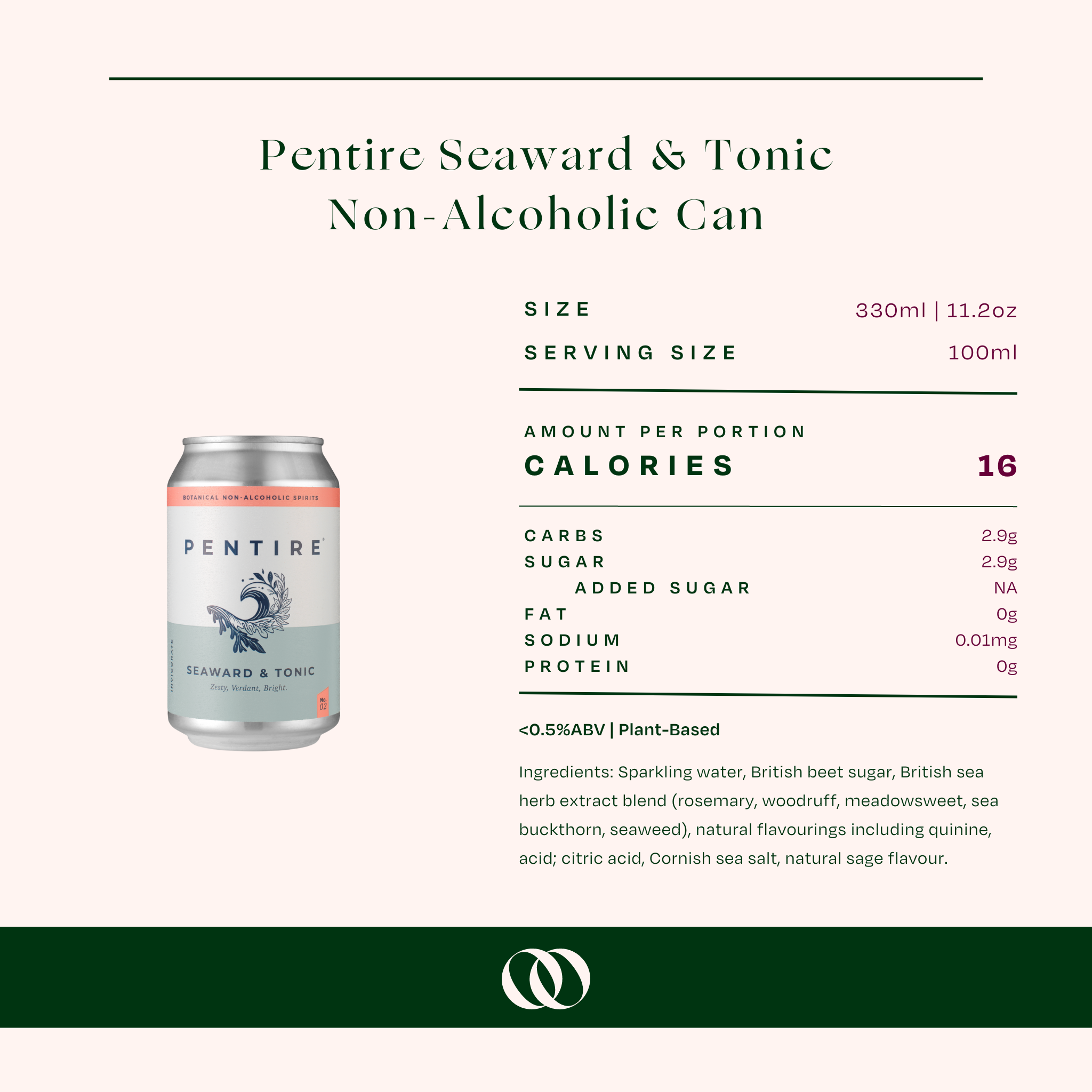 Pentire Seaward & Tonic Non-Alcoholic Can