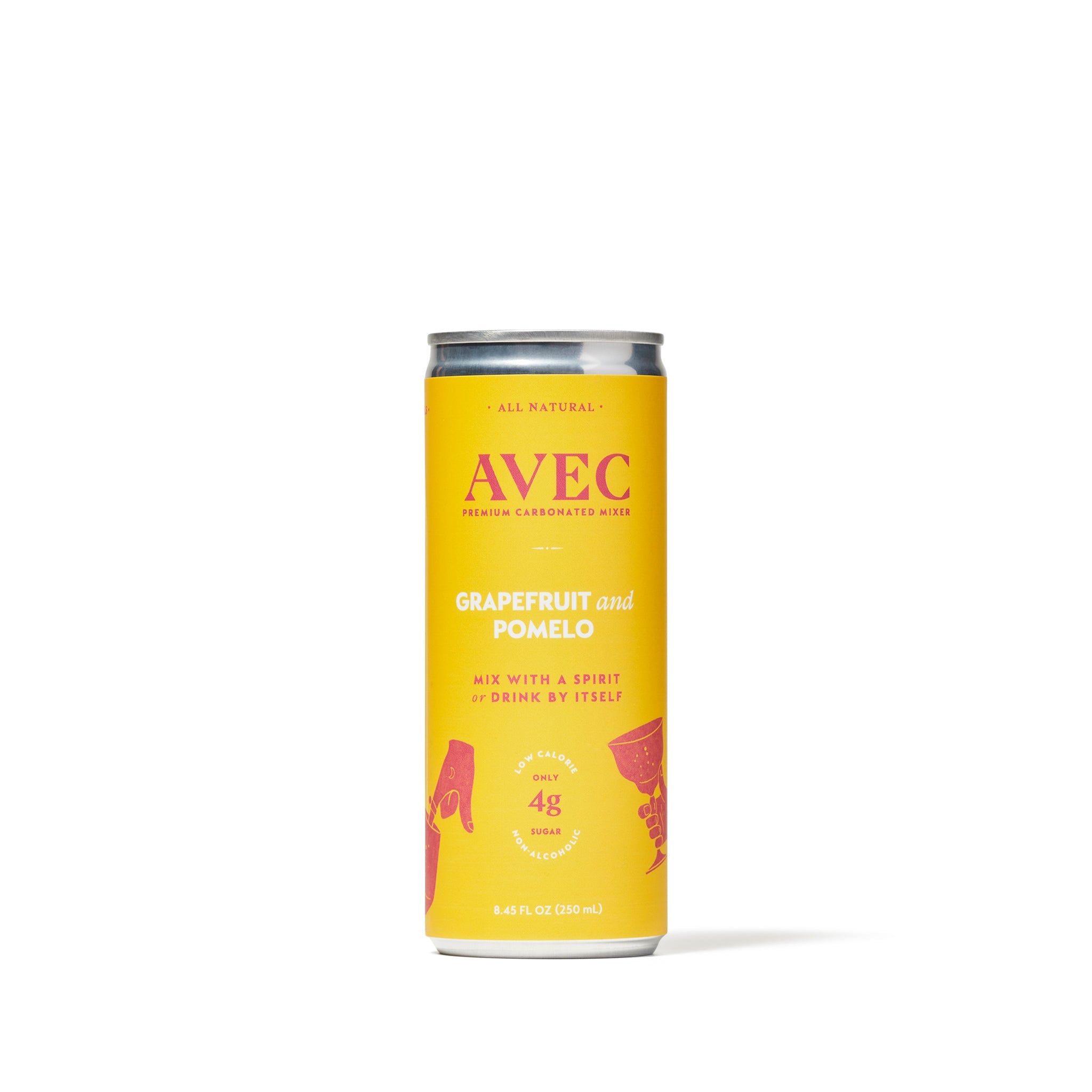 AVEC Grapefruit & Pomelo Non-Alcoholic Sparkling Beverage (4 pack)