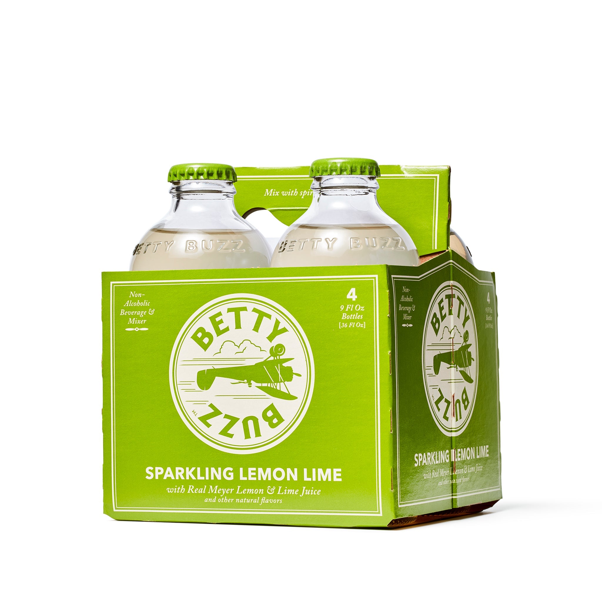 Betty Buzz Non-Alcoholic Sparkling Lemon Lime (4 pack)