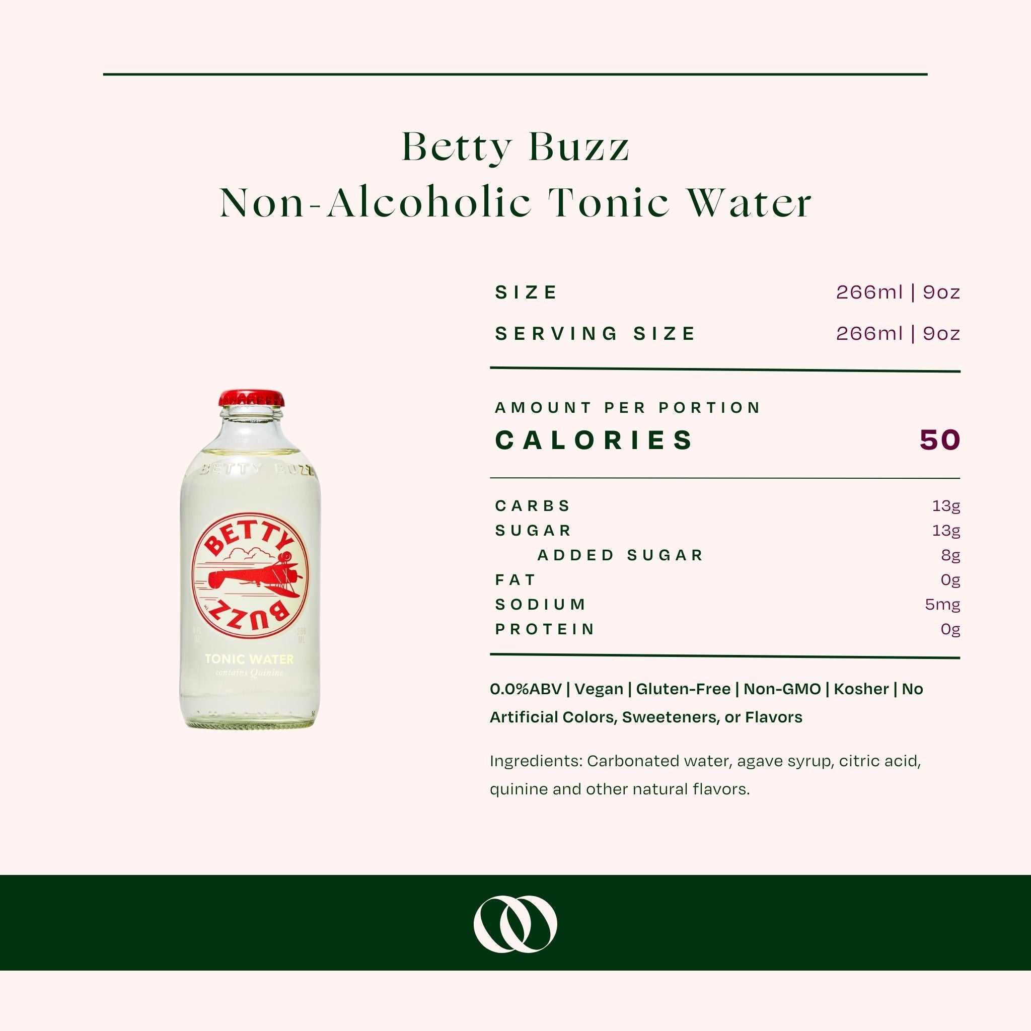 Betty Buzz Non-Alcoholic Tonic Water (4 pack)