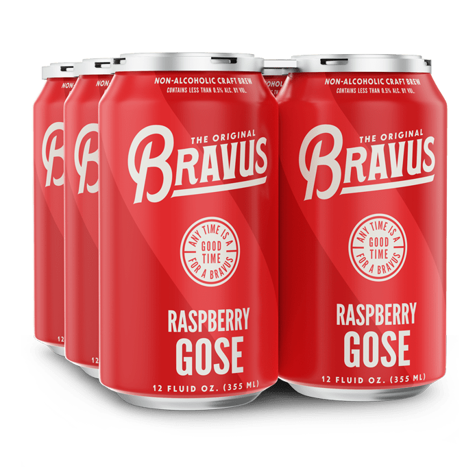 Bravus Brewing -Â Raspberry Gose Non-Alcoholic Beer 6-pack