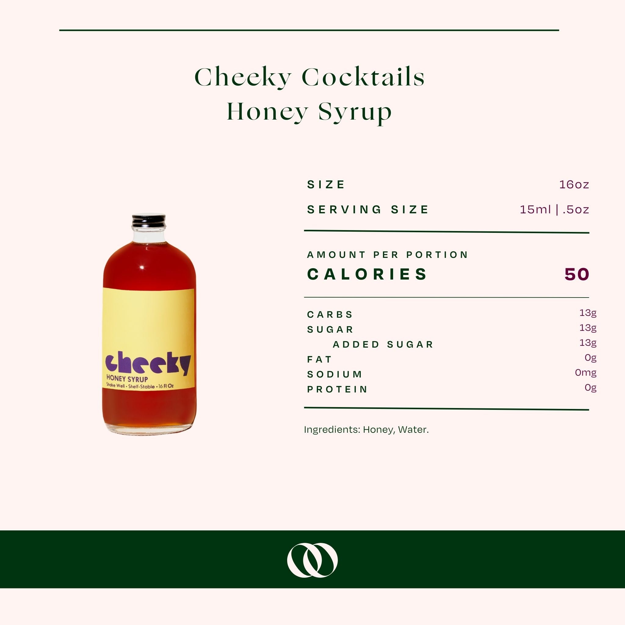 Cheeky Cocktails - Honey Syrup - 16oz