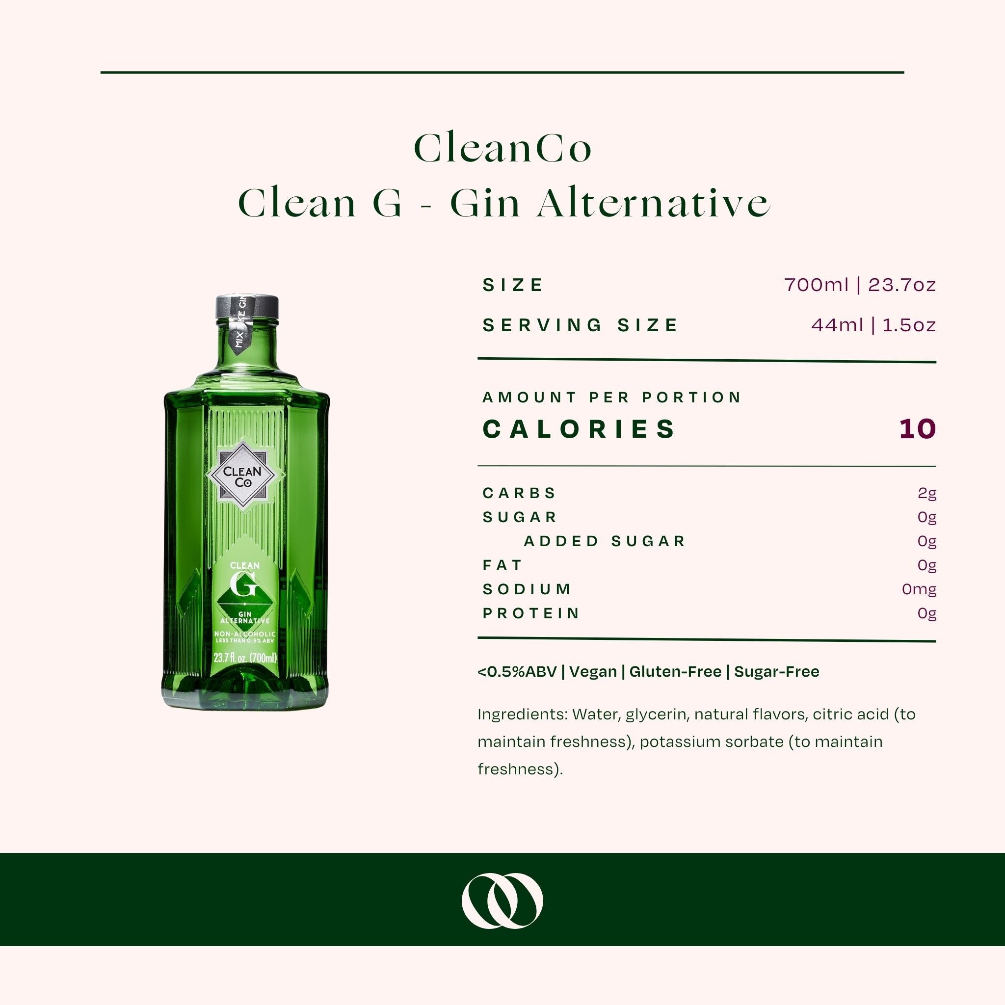 CleanCo Clean G Non-Alcoholic Gin Alternative