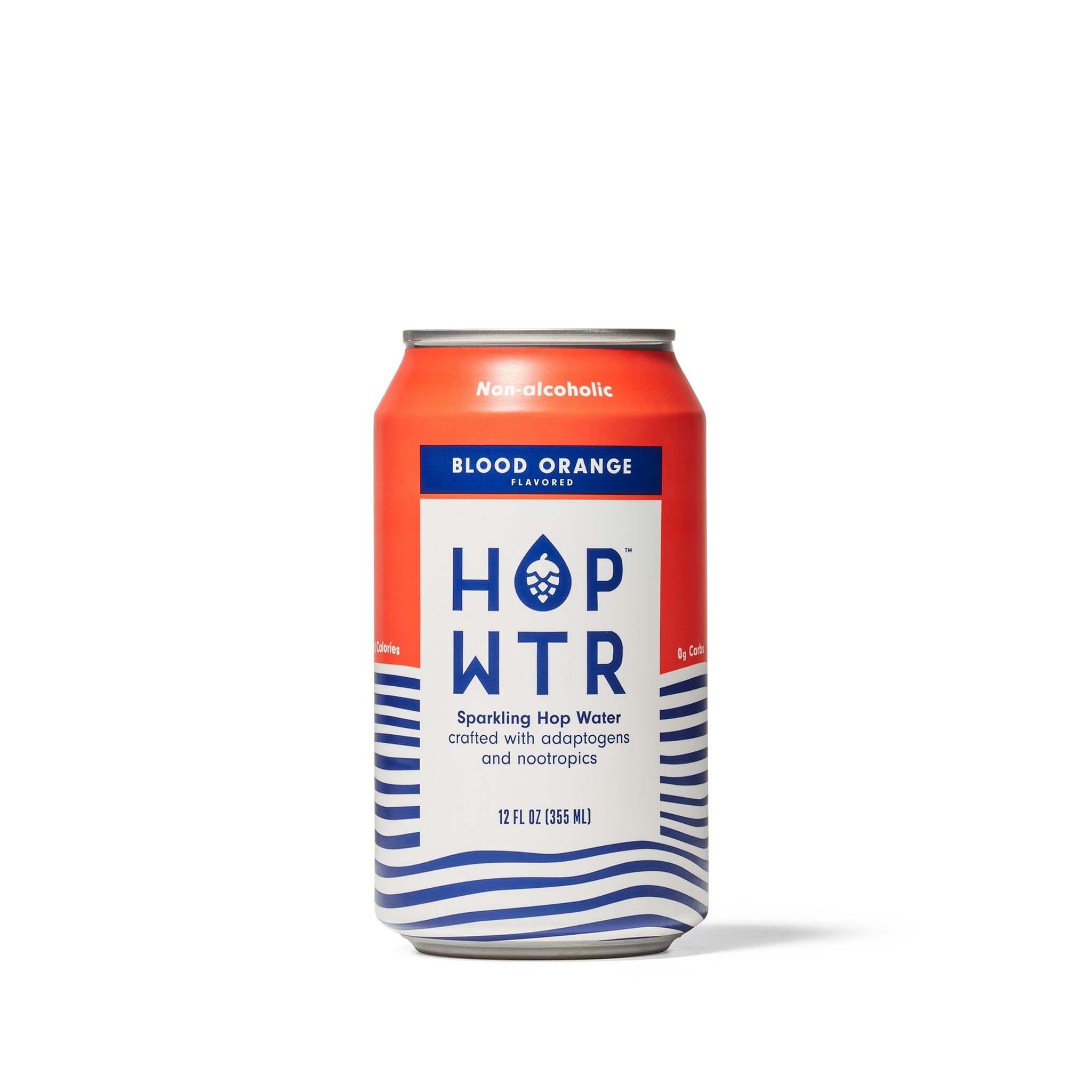 HOP WTR - Blood Orange - Non-Alcoholic Sparkling Hop Water - 6 Pack