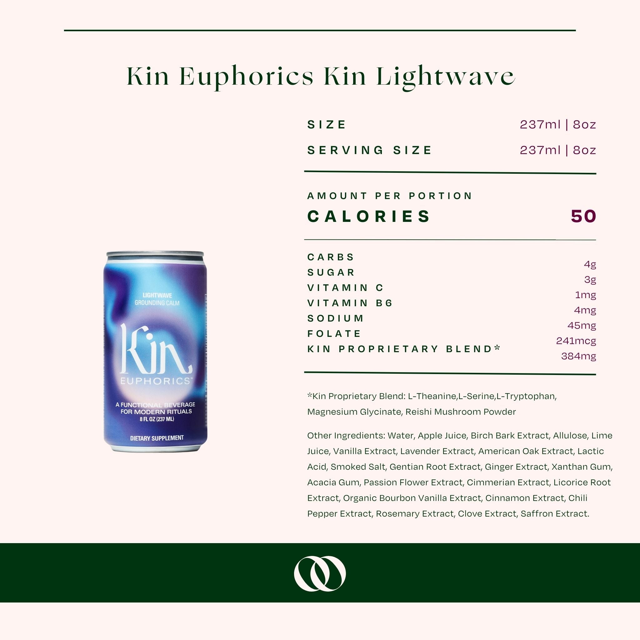 Kin Euphorics - Kin Lightwave - Non-Alcoholic Beverage - 4-pack