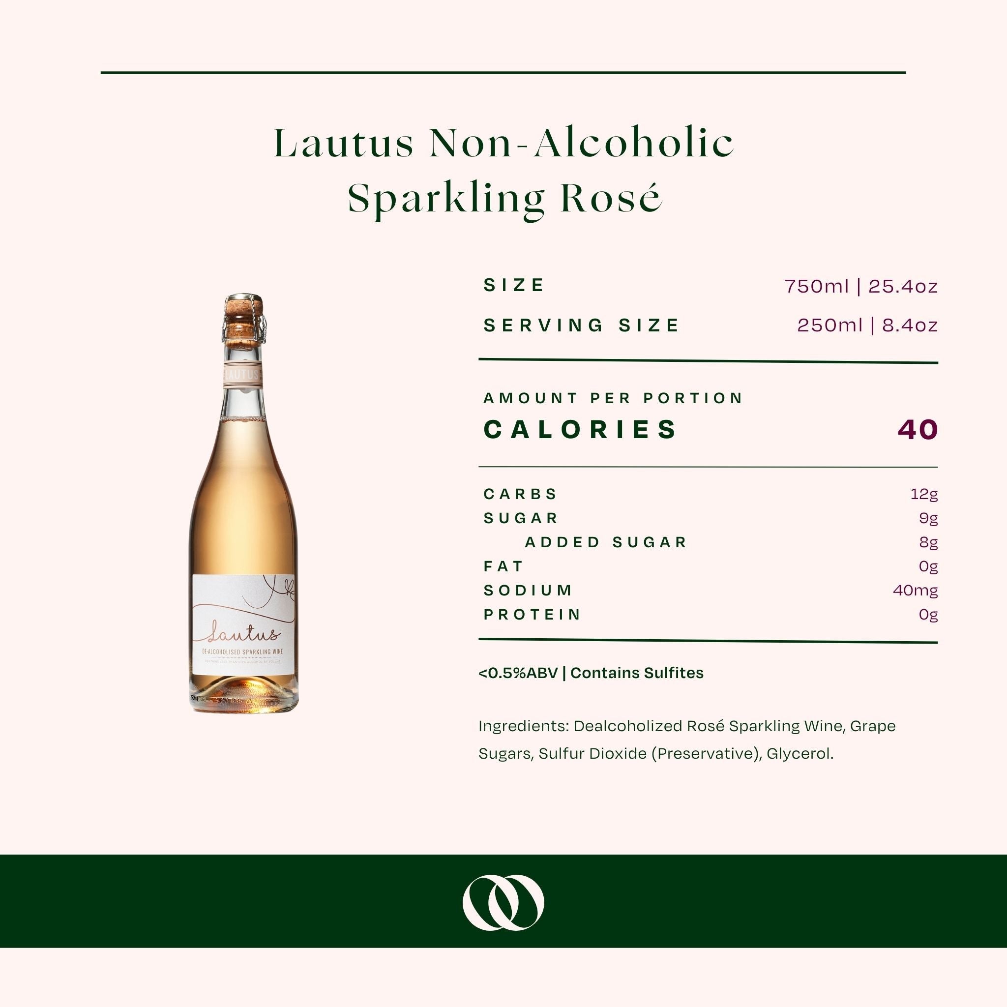 Lautus Non-Alcoholic Sparkling RosÃ© Wine