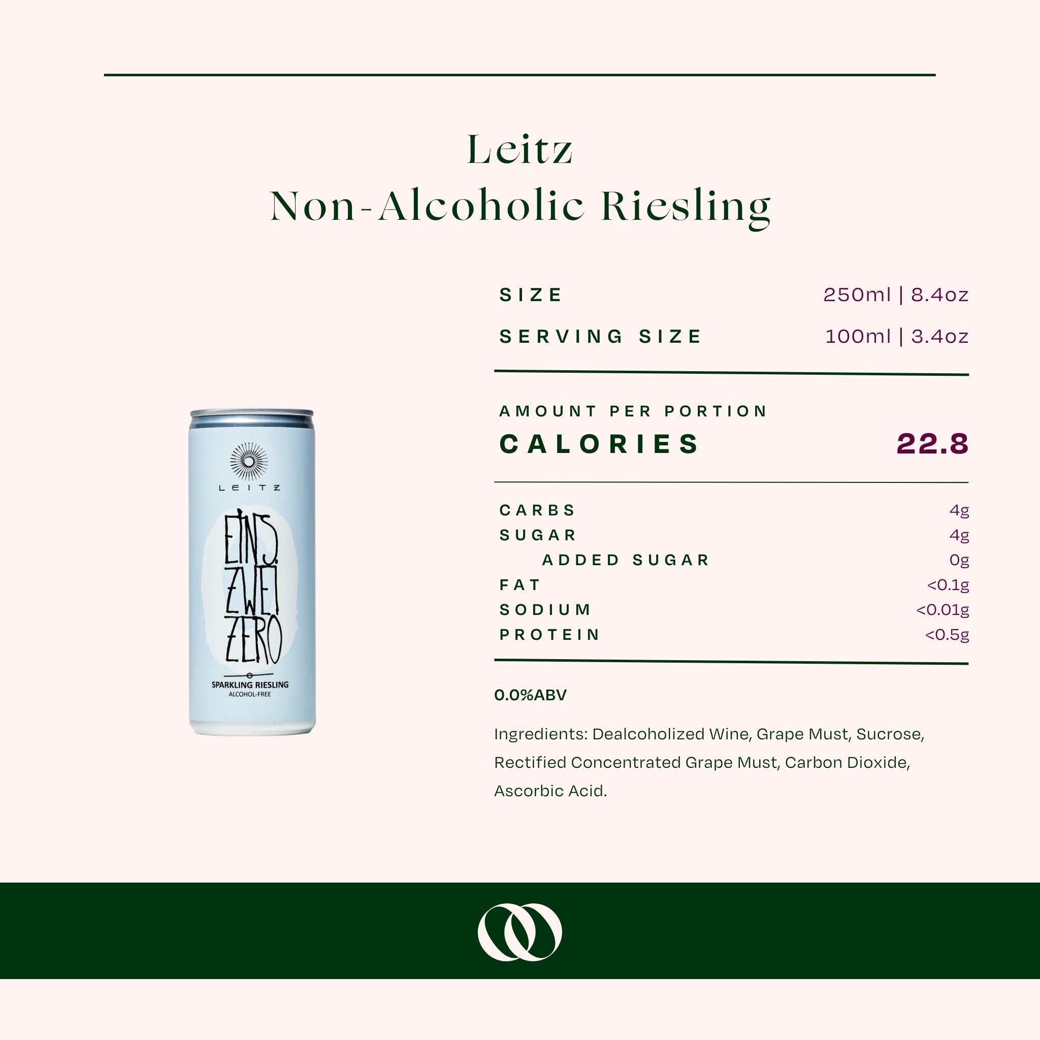 Leitz - Eins Zwei Zero Sparkling Non-Alcoholic Riesling Can